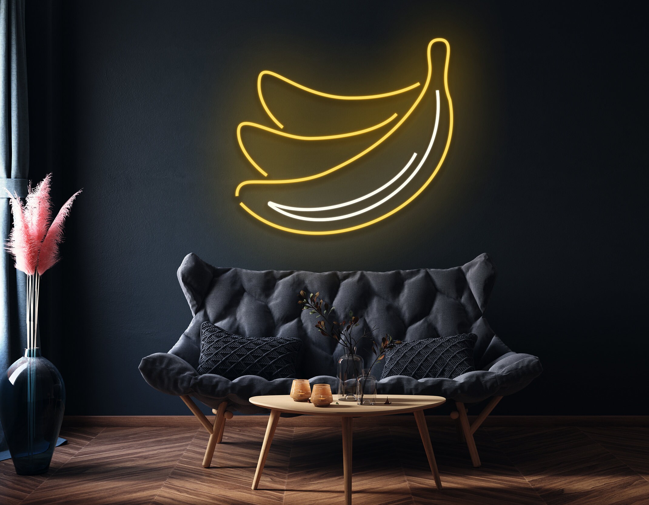 Banana Neon Sign Wall Art Decor Gift