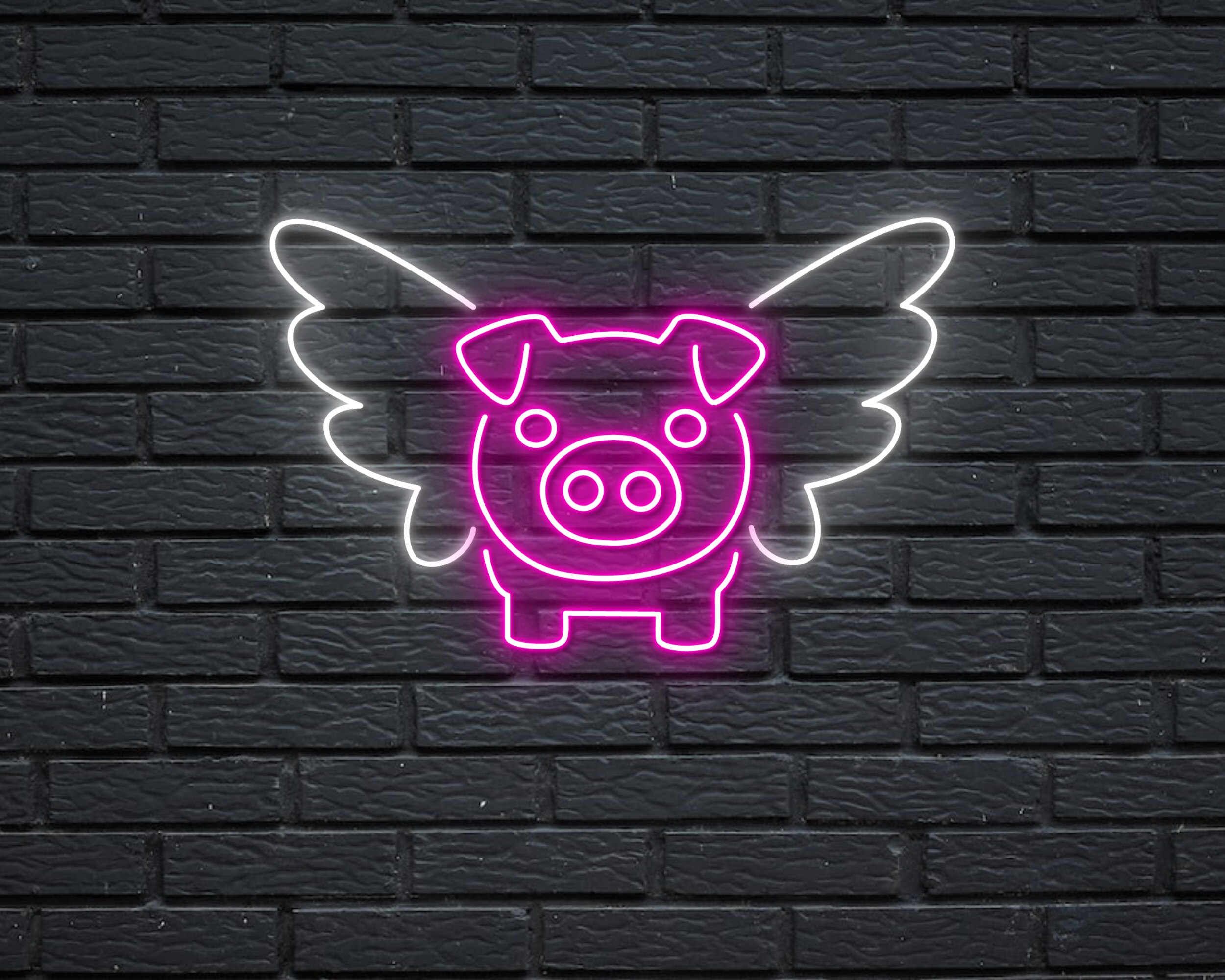 Pig With Wings Neon Sign Wall Decoration Gift