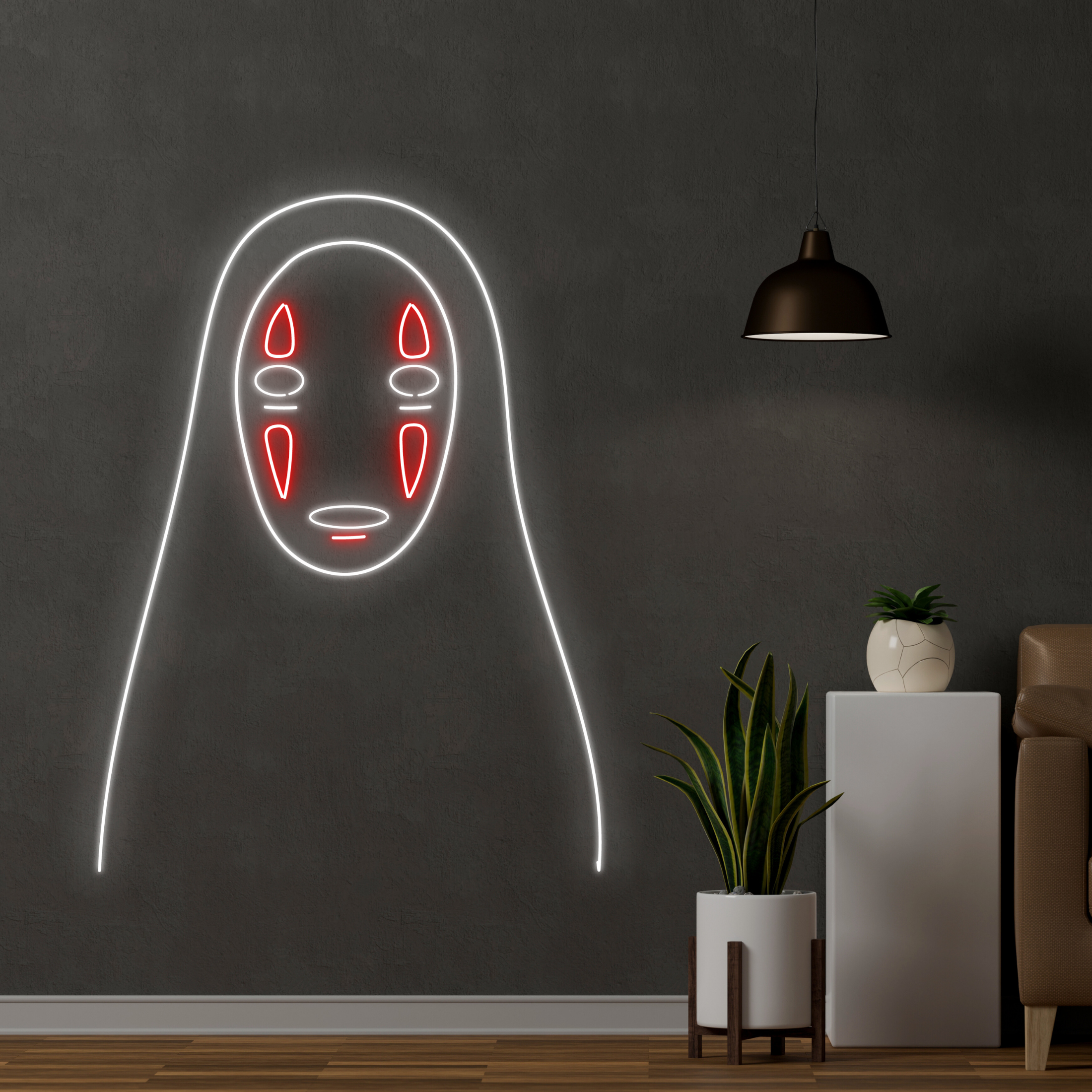 No Face Kaonashi Neon Sign Halloween Long-lasting LED Sign