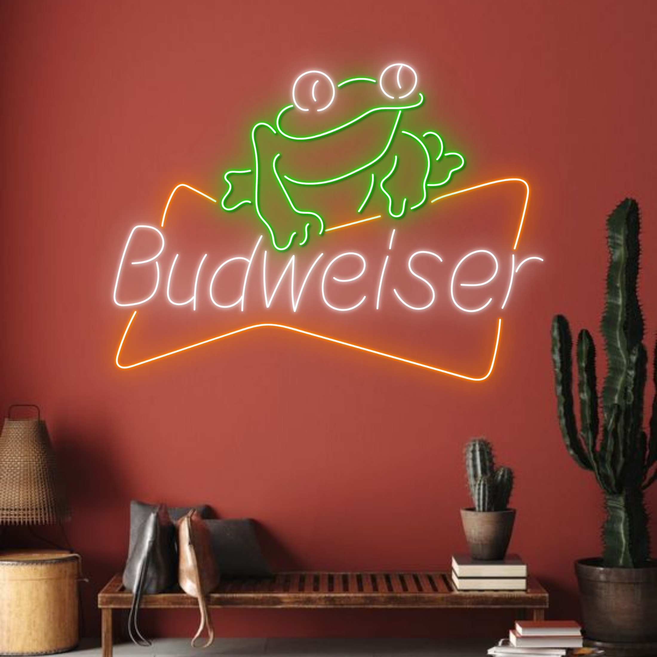 Budweiser Neon Sign Pub Wall Decor