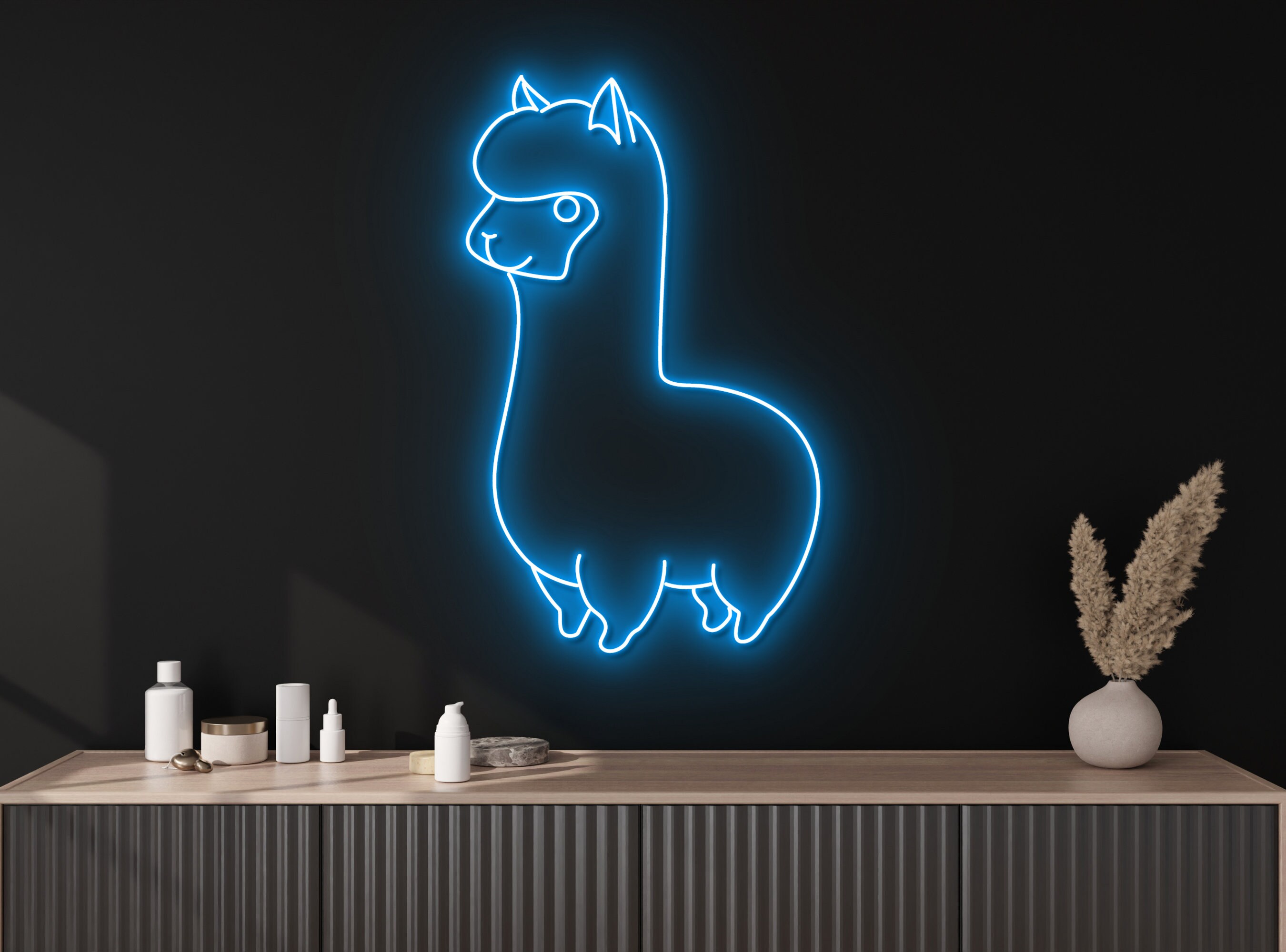 Alpaca Animal Neon Signs Wall Art Decor Gift