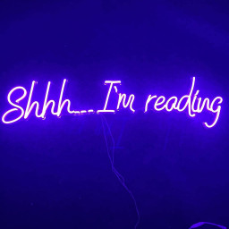 Shhh I'm Reading Neon Sign Bookish Library Decor