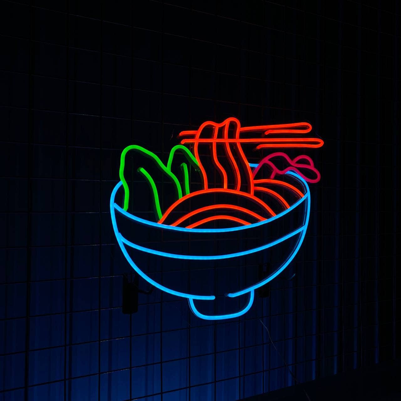 Ramen Bowl Neon Signs Noodle Restaurant Wall Decor