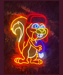 Squirrel Neon Sign Home Decor