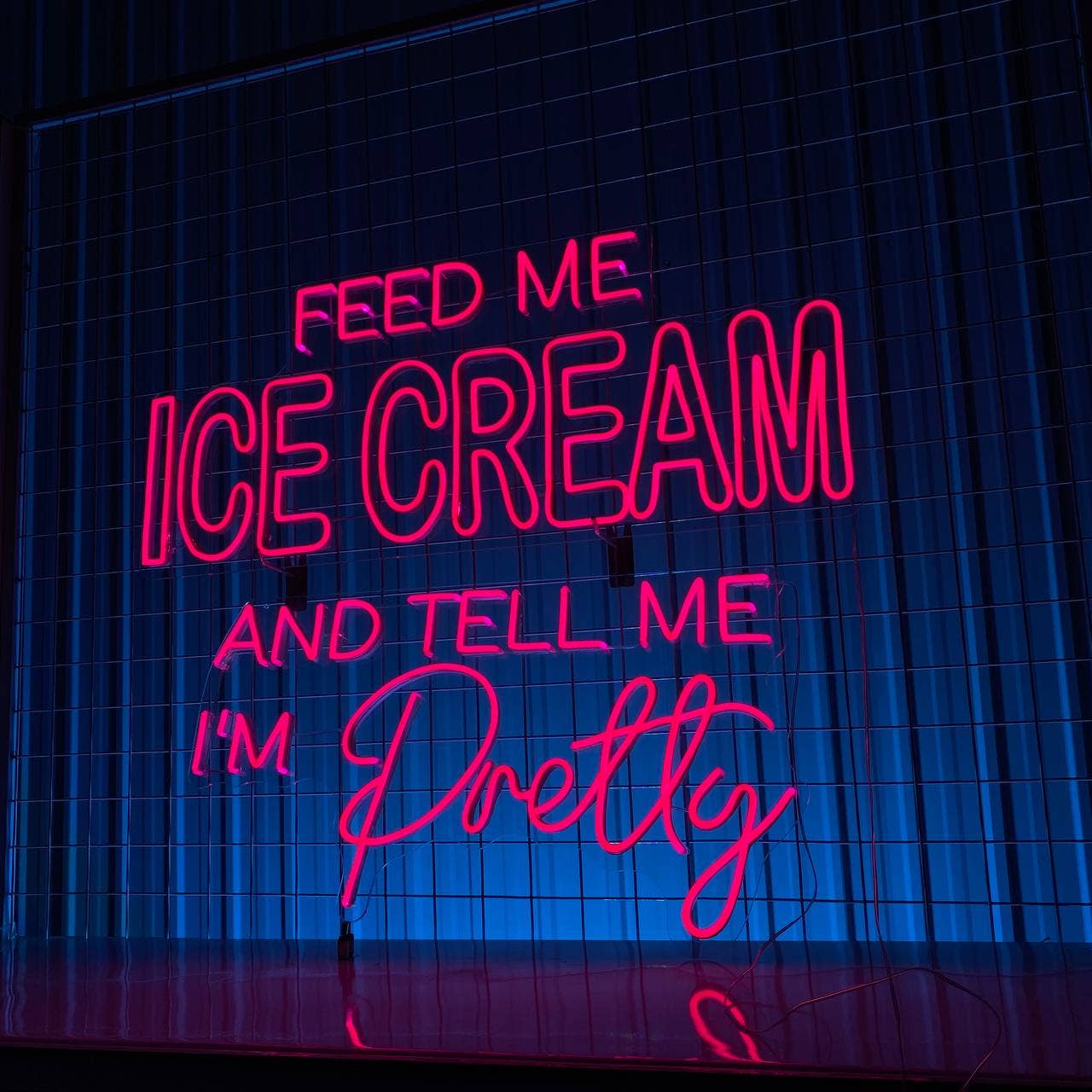 I'm Pretty Ice Cream Neon Sign Ice Cream Quote Wall Decor