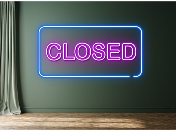 Close Business Neon Signs Wall Signage