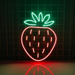 Strawberry Neon Sign Fruits Led Sign Wall Decor