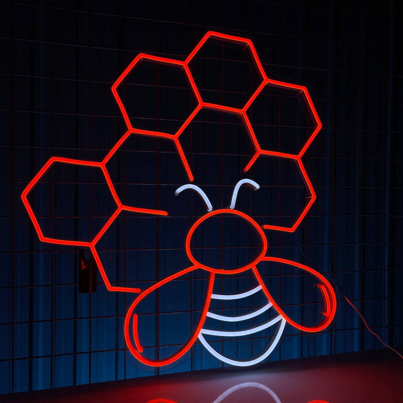 Hive Bee Neon Sign Wall Light Art Decor Long-lasting