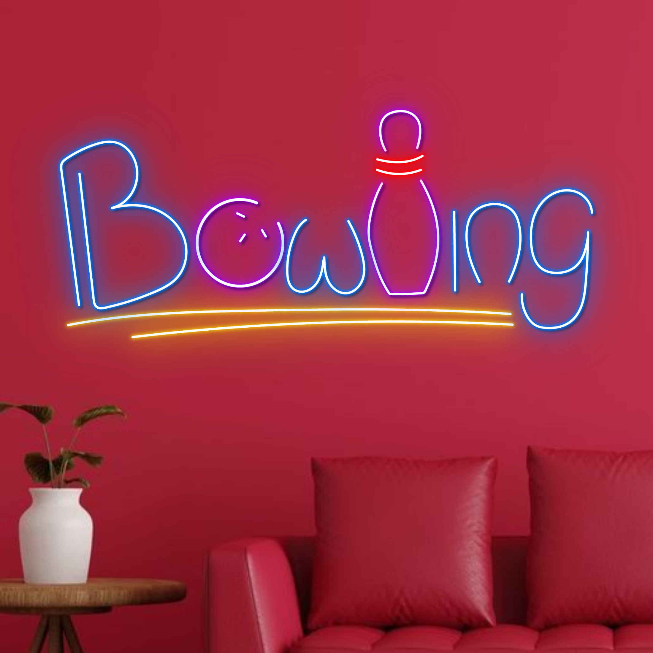 Bowling Ball Neon Sign Arcade Game Store Decor Signboard