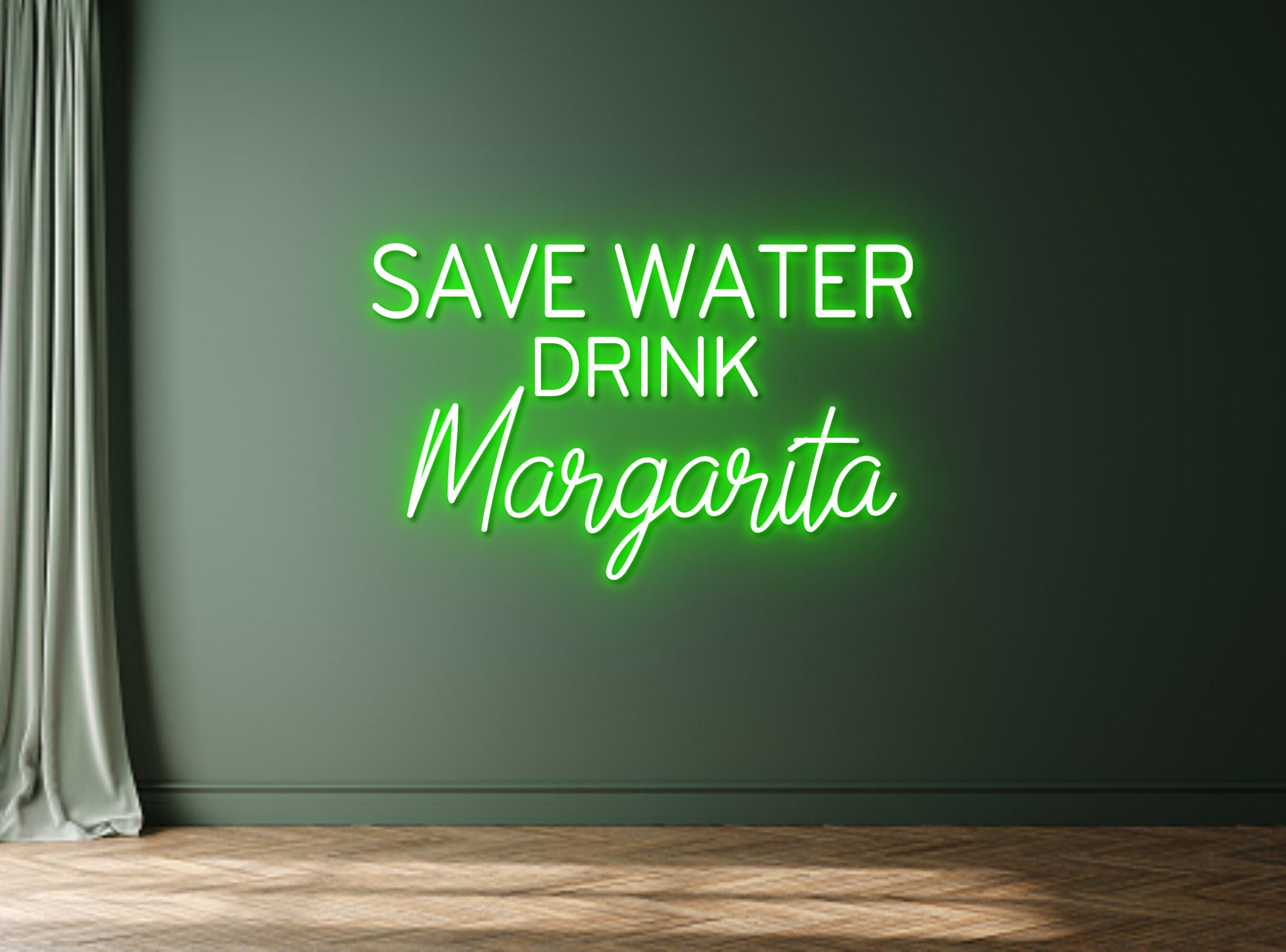 Save Water Drink Margarita Bar Pub Neon Sign