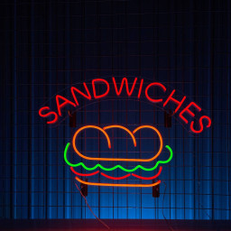 Sandwiches Neon Sign Fast Food Long-lasting Signboard Decor