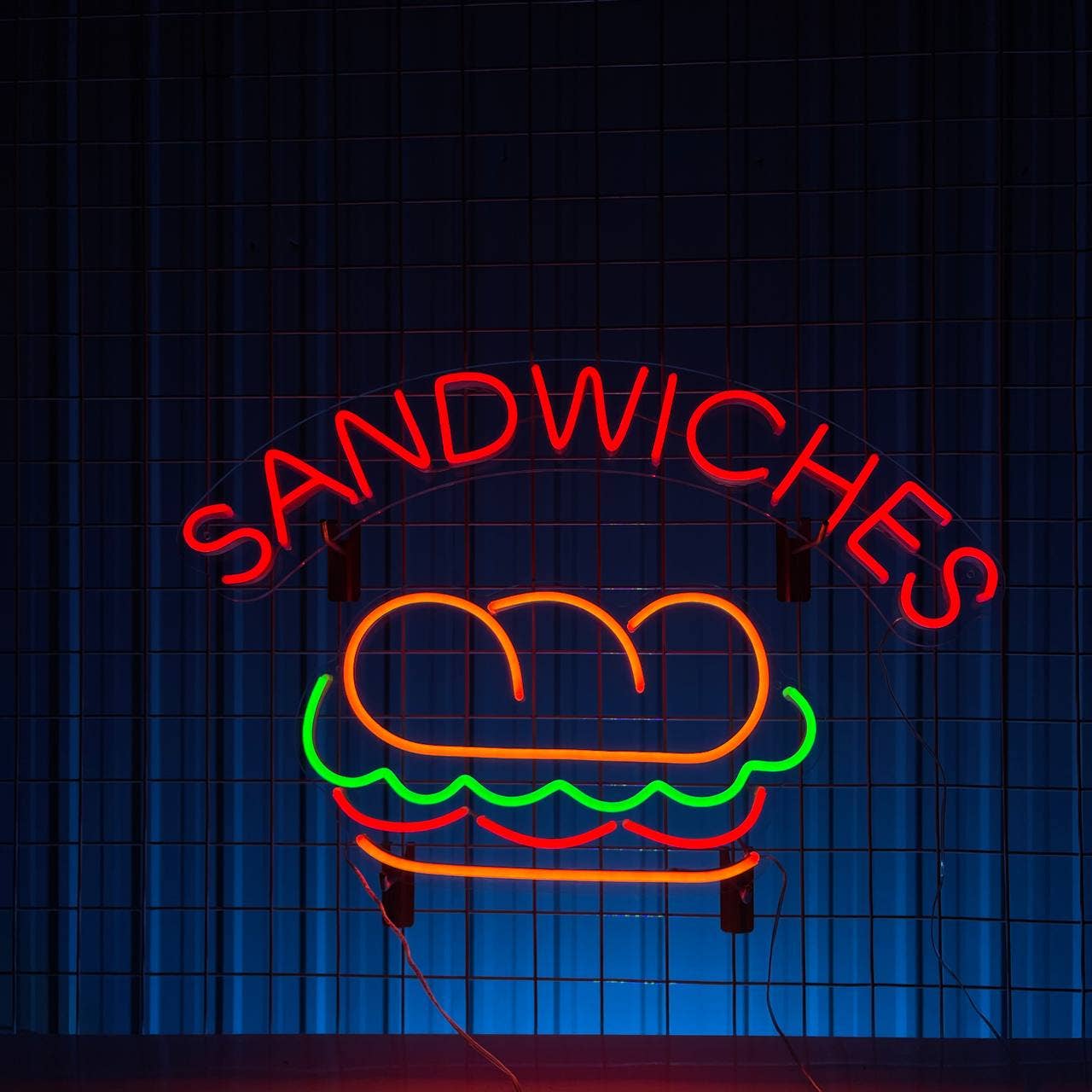 Sandwiches Neon Sign Fast Food Long-lasting Signboard Decor