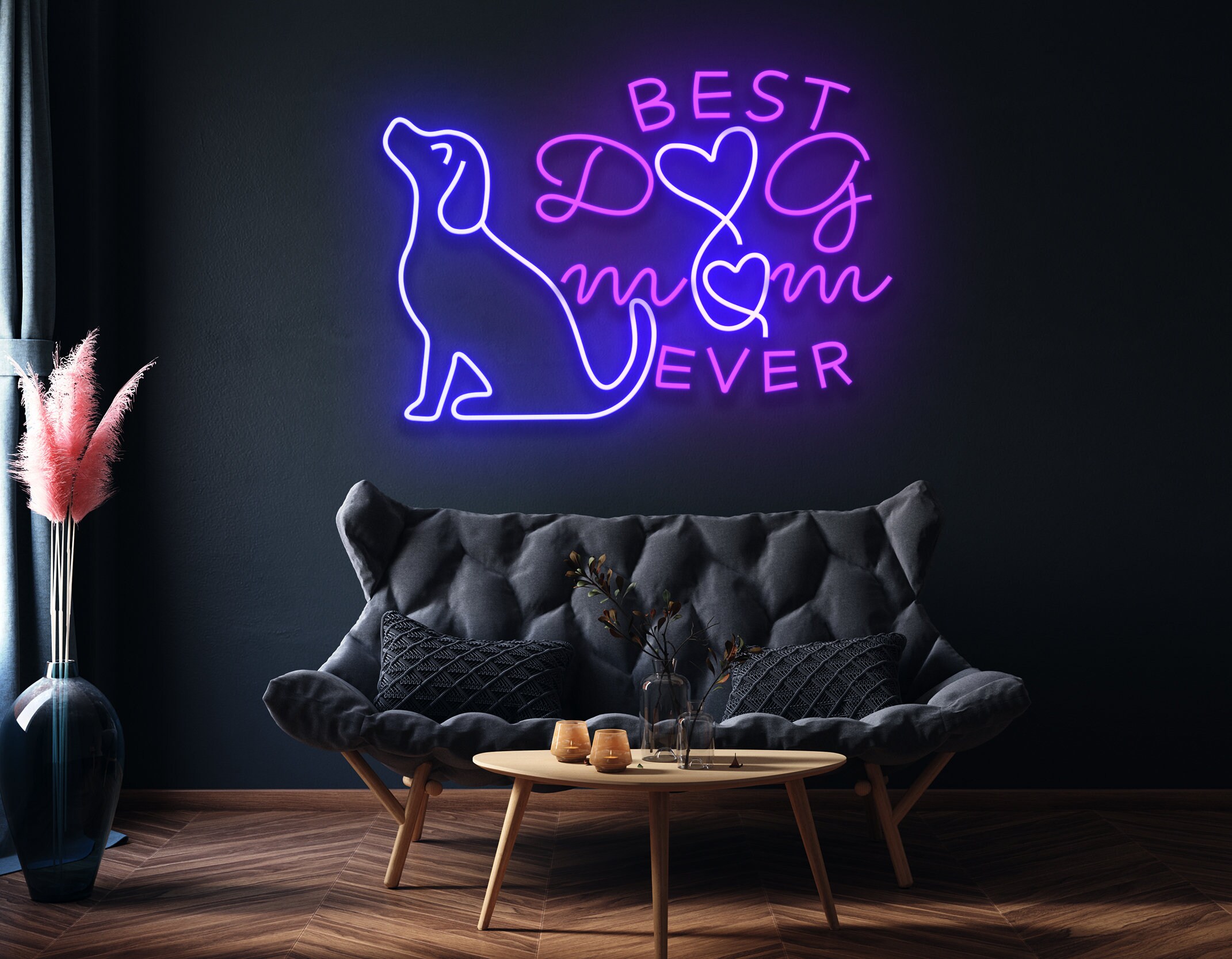 Best Dog Mom Ever Neon Sign