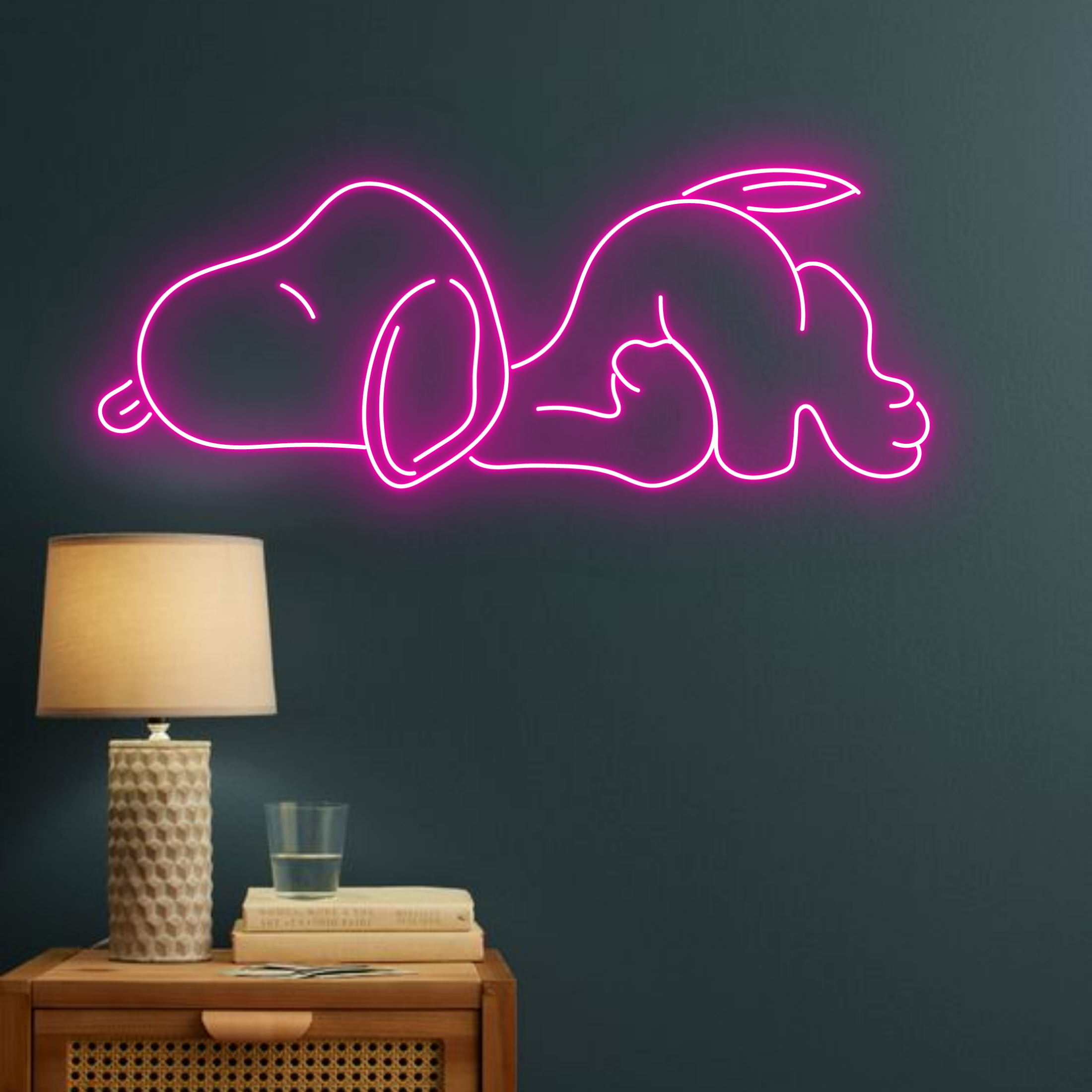 Snoopy Neon Sign Cartoon Long-lasting Wall Light Decor