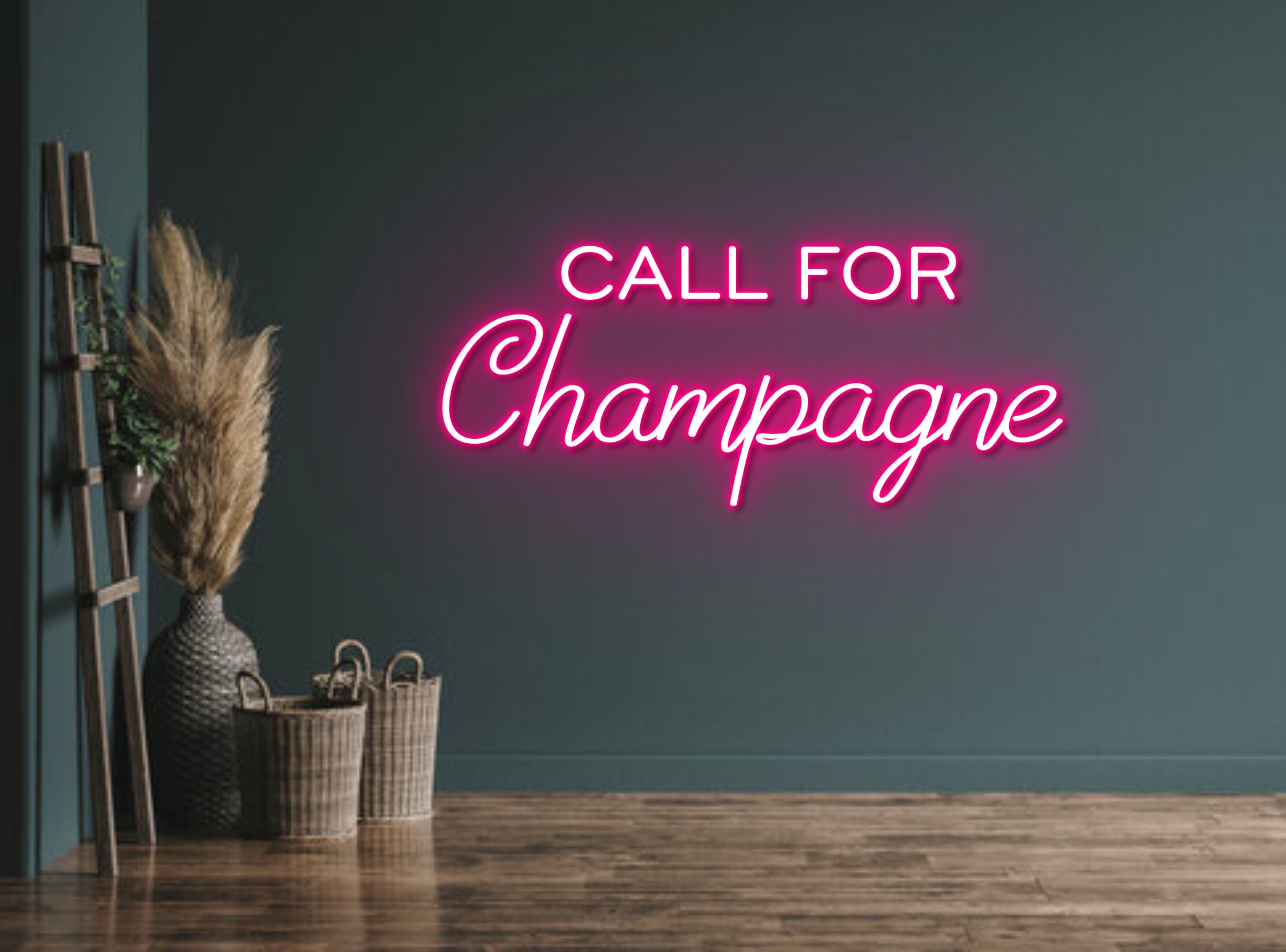 Call For Champagne Neon Sign Champagne Decor