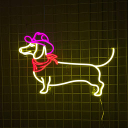 Sausage Dog Cowboy Neon Sign Pet Lover Led Light