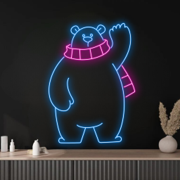 Polar Bear Neon Sign Cute Animal Art Sign
