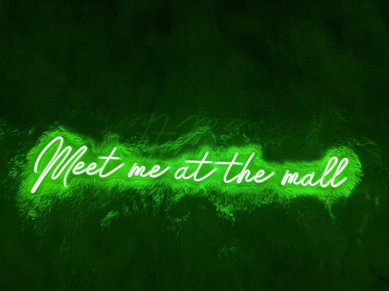 Meet Me At The Mall Neon Sign Quote Wall Decor