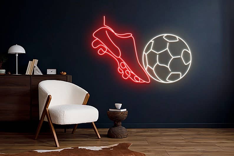 Football Shoes Neon Sign Decor