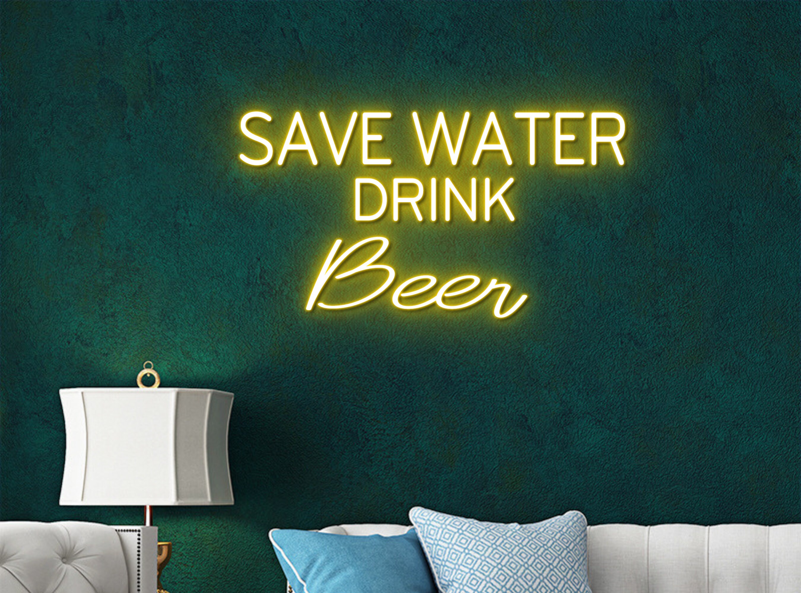 Save Water Drink Beer Neon Sign