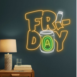 Friday Cigars & Beer Neon Sign Shop Store Wall Art Decor