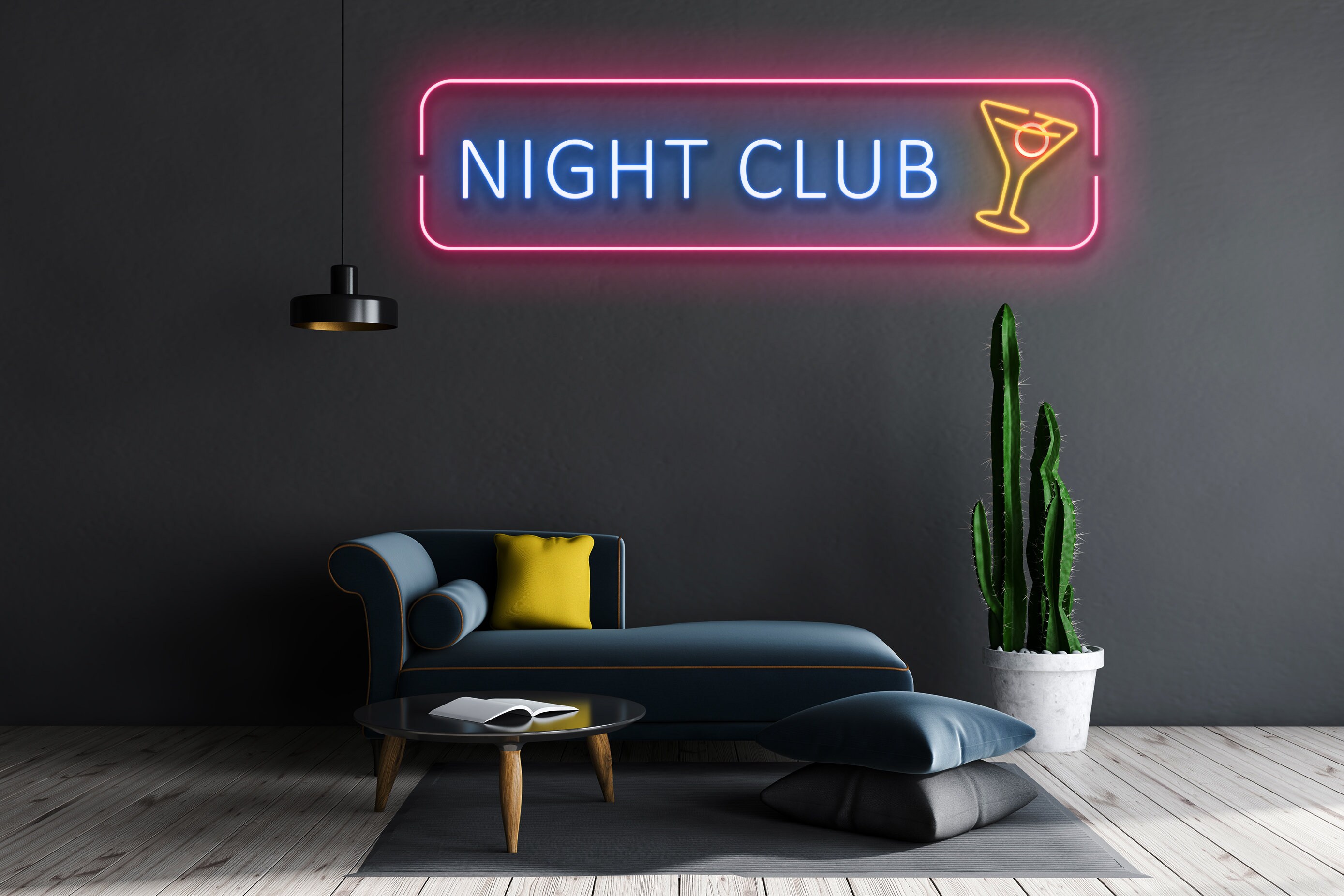 Night Club Cocktails Bar Neon Signs