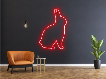 Cute Bunny Rabbit Neon Sign Wall Art Decor