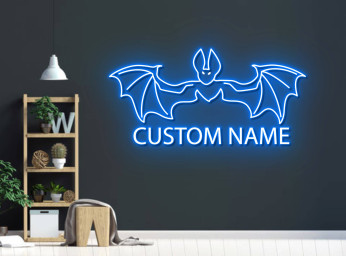 Personalize Bat Bird Neon Sign Halloween Party Wall Decor