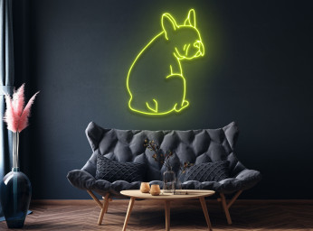 French Bulldog Back Neon Sign Pet Room Wall Decoration