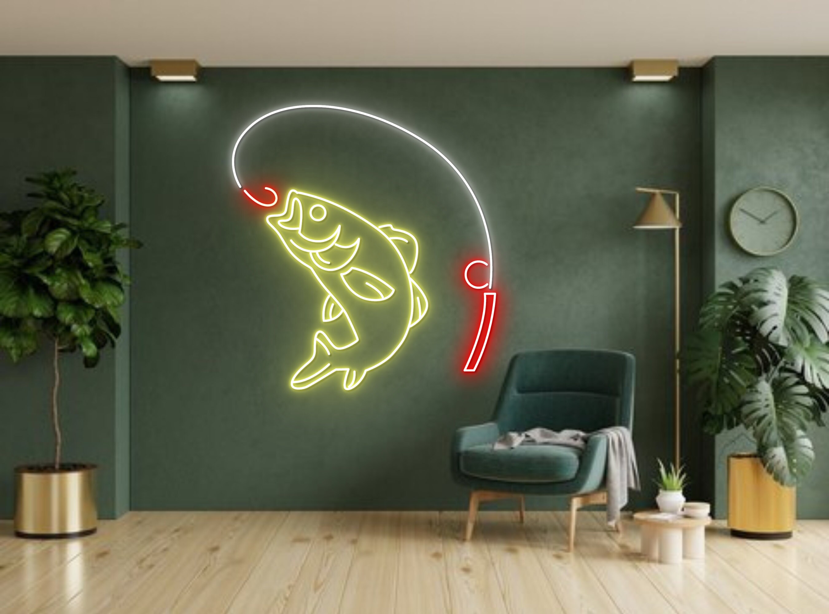 Fishing Neon Sign Handmade Neon Sign