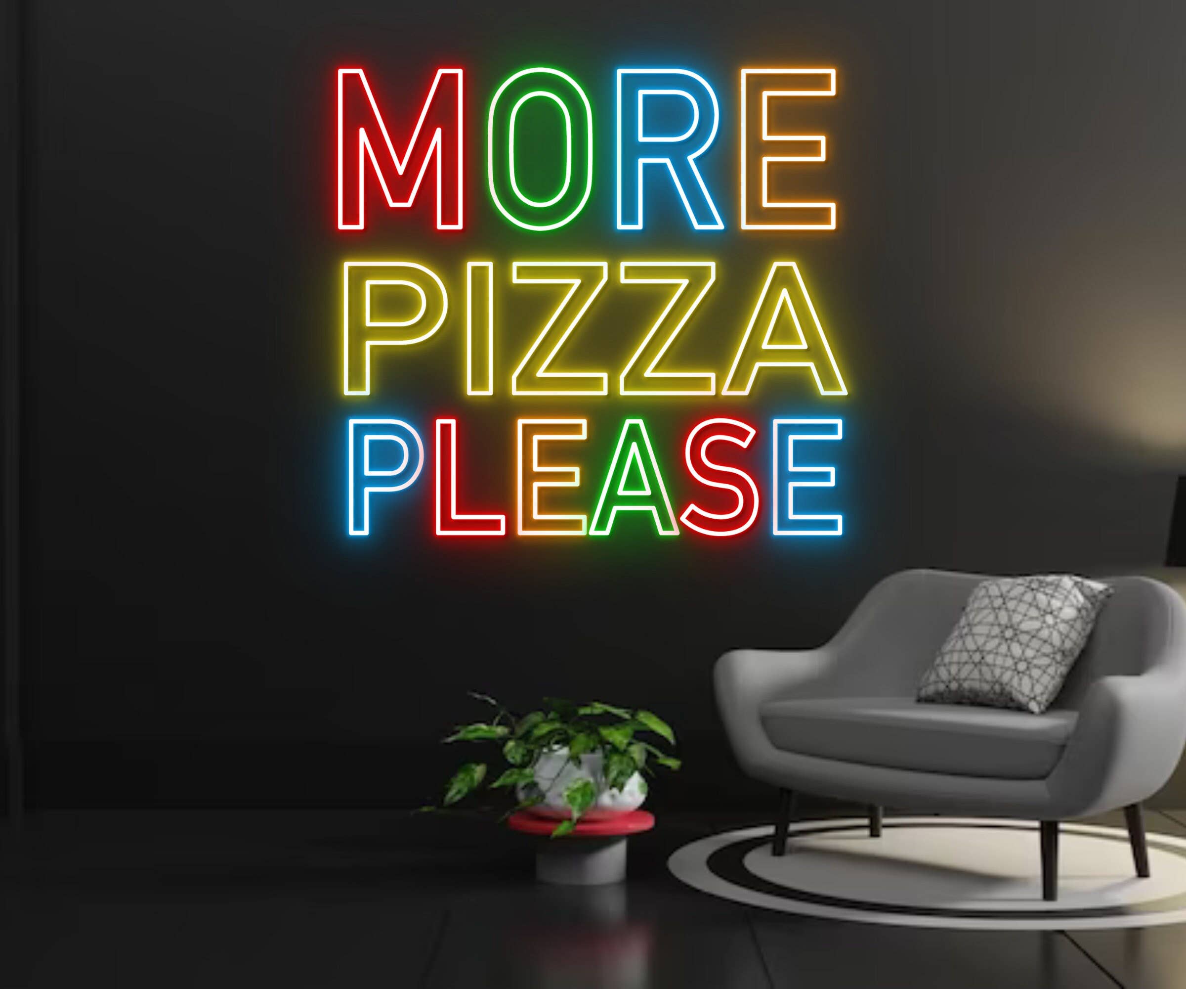 More Pizza Neon Sign Pizza Restaurant Led Signboard Decor