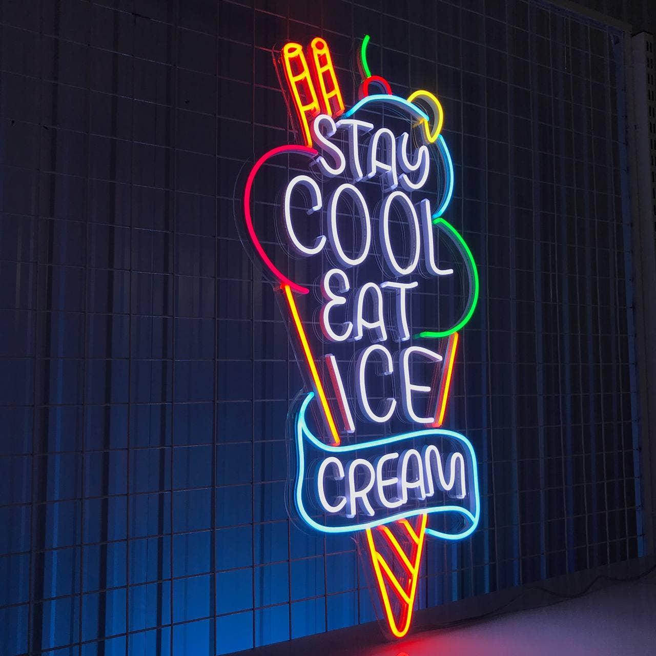 Ice Cream Neon Sign Ice Cream Parlor Decor Signboard
