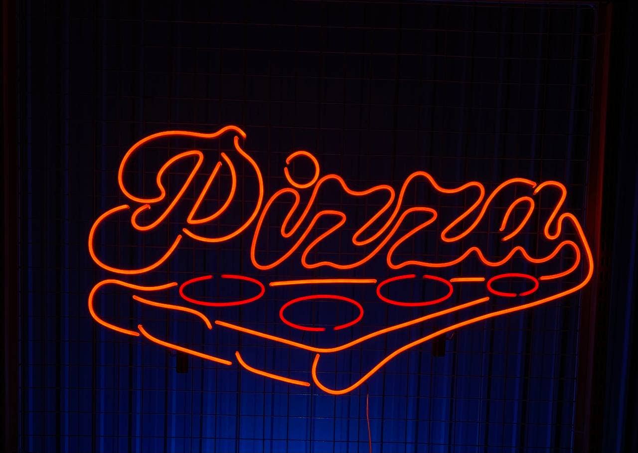 Pizza Slide Neon Sign Restaurant Pizza Decor Led Light