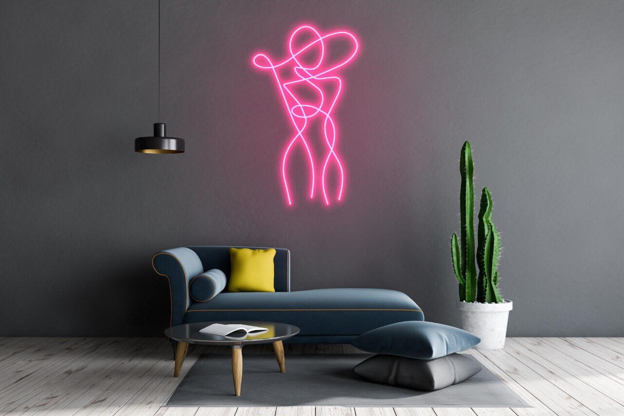 Modern Woman Neon Signs Wall Art Signage