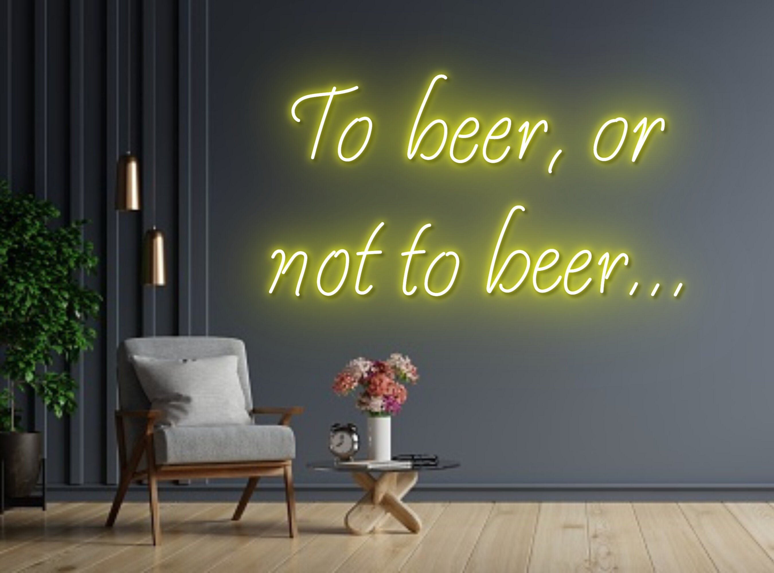To Beer Or Not To Beer Neon Signs Decor Business Man Cave