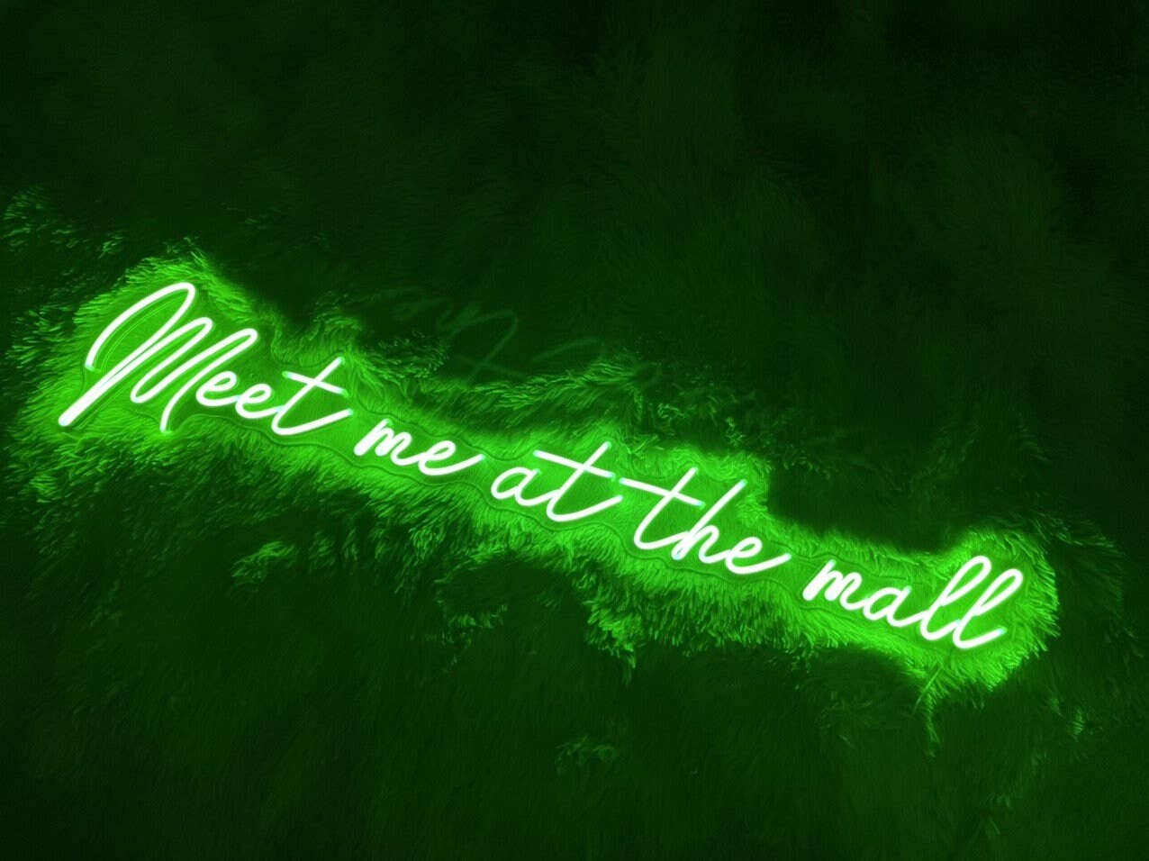 Meet Me At The Mall Neon Sign Quote Wall Decor
