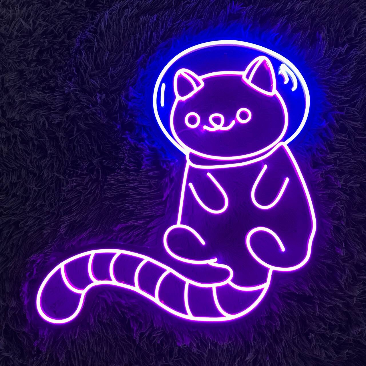 Cute Cat Astronaut Neon Sign Wall Art Decor