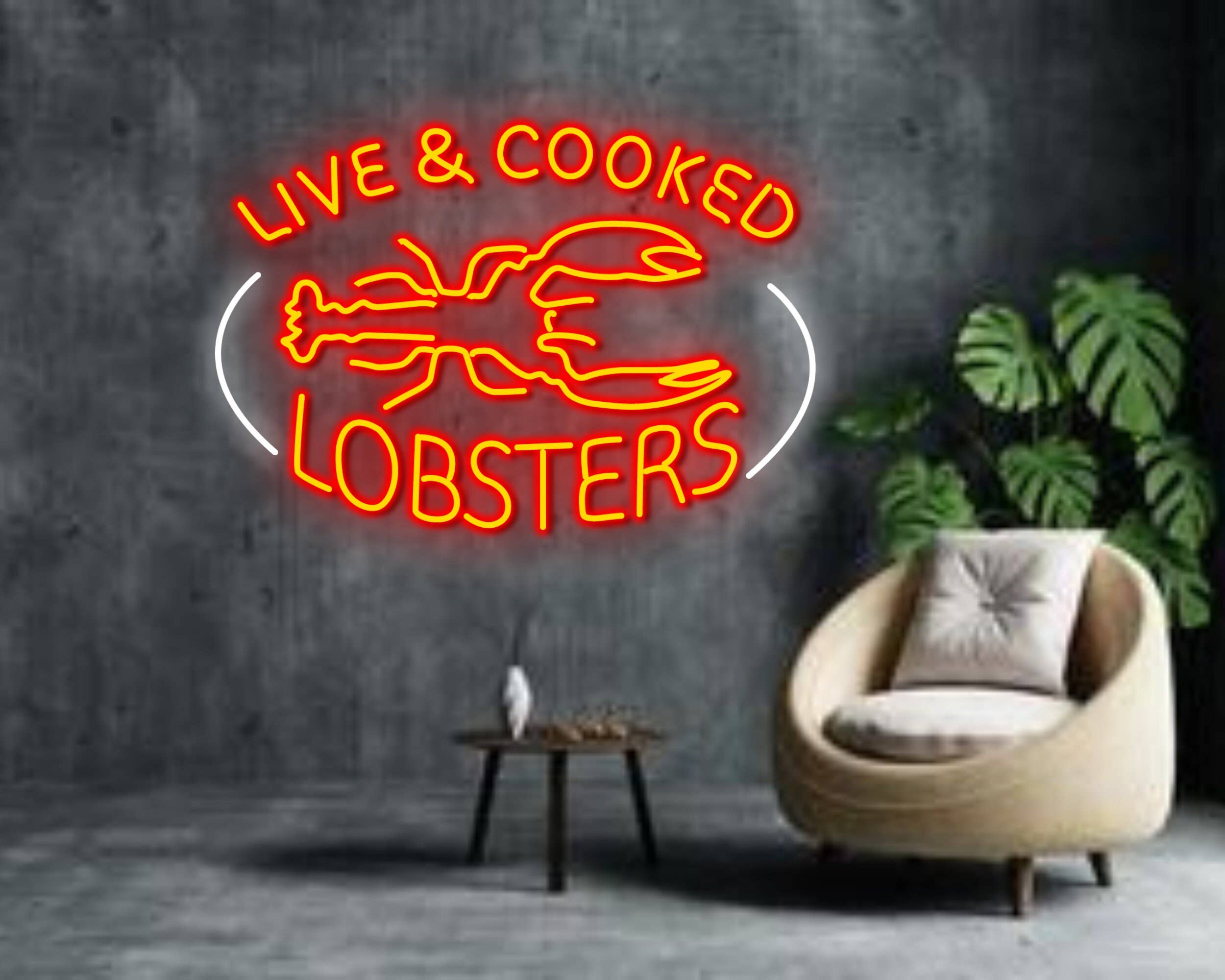 Seafood Restaurant Neon Sign Restaurant Wall Decor