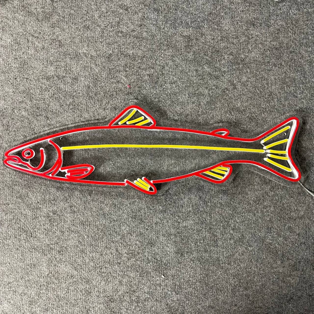 Fish Neon Sign Animal Wall Art Seafood Restaurant Decor