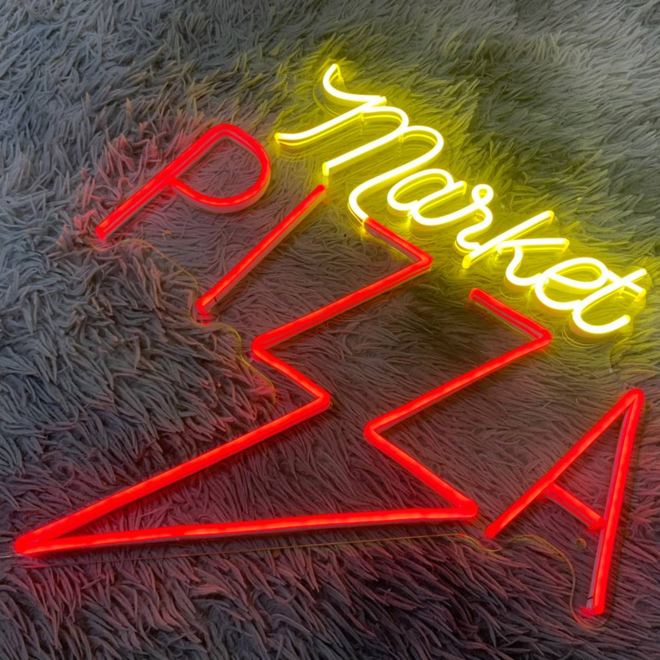 Market Pizza Neon Sign Pizza Store Shop Wall Decor