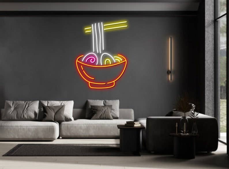 Ramen Bowl Neon Sign Japan Restaurant Decor