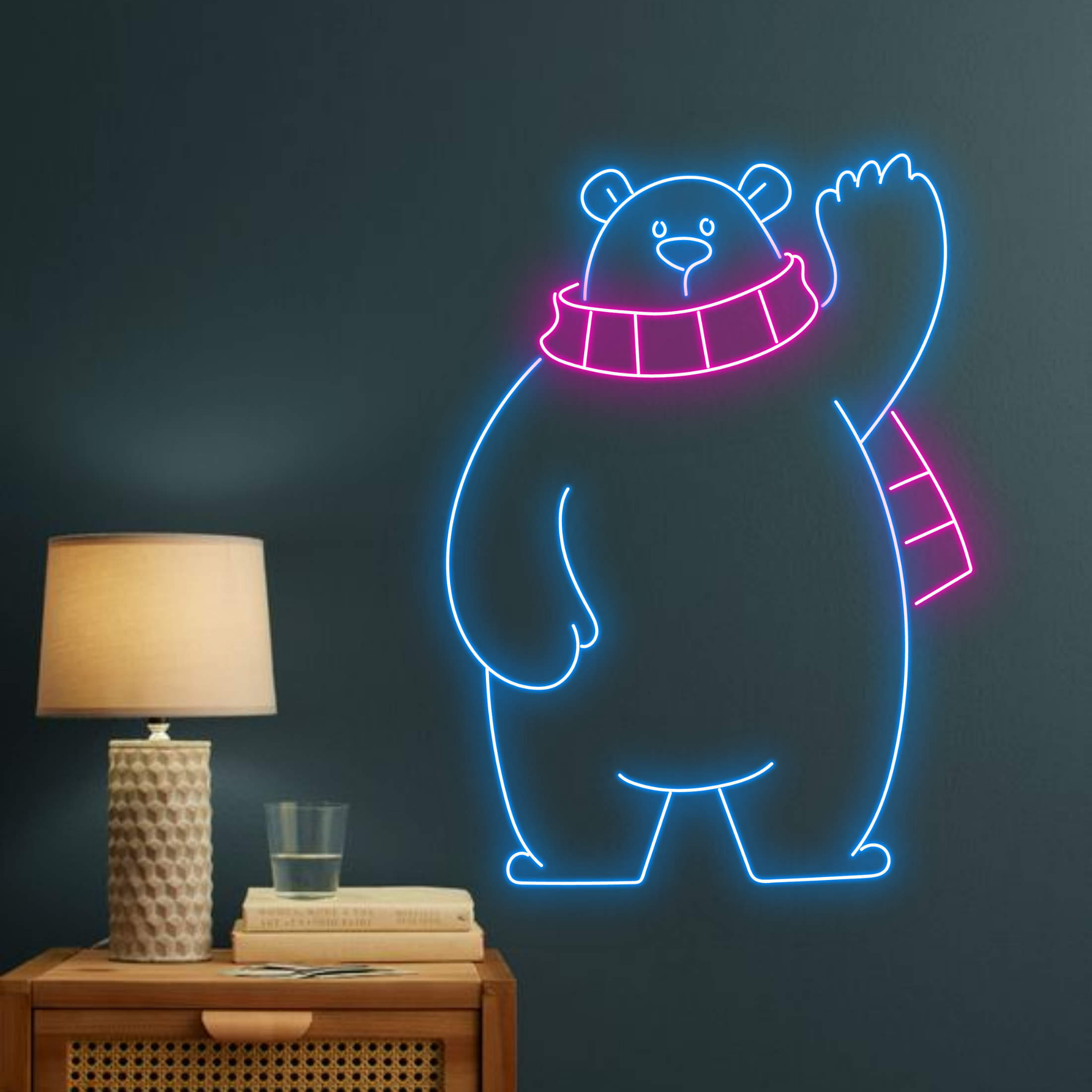 Polar Bear Neon Sign Cute Animal Art Sign