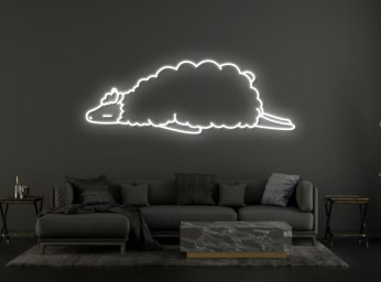 Lazy Sheep Lying Neon Sign Bedroom Decor