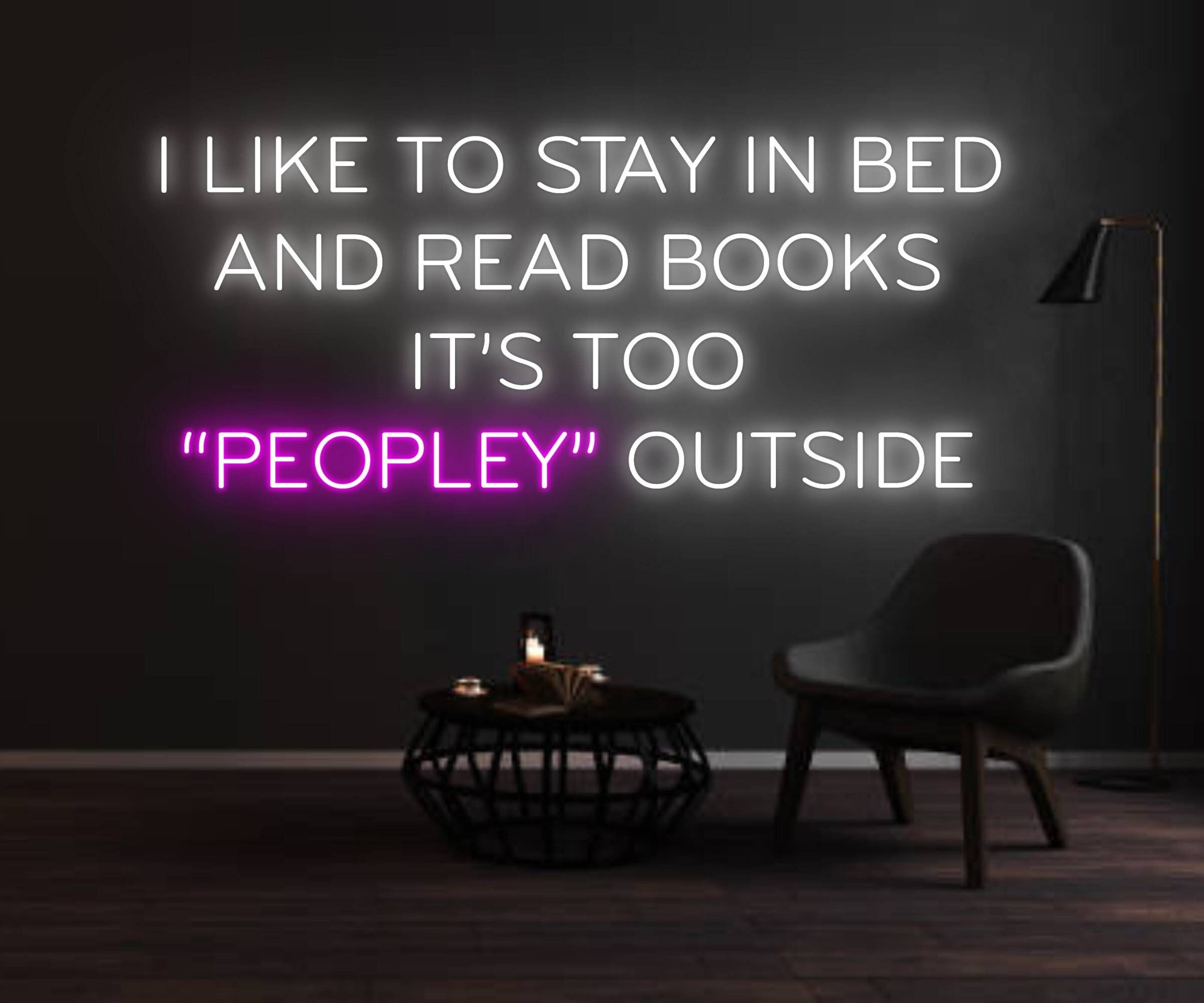 Read Book Quote Neon Sign Home Wall Decor