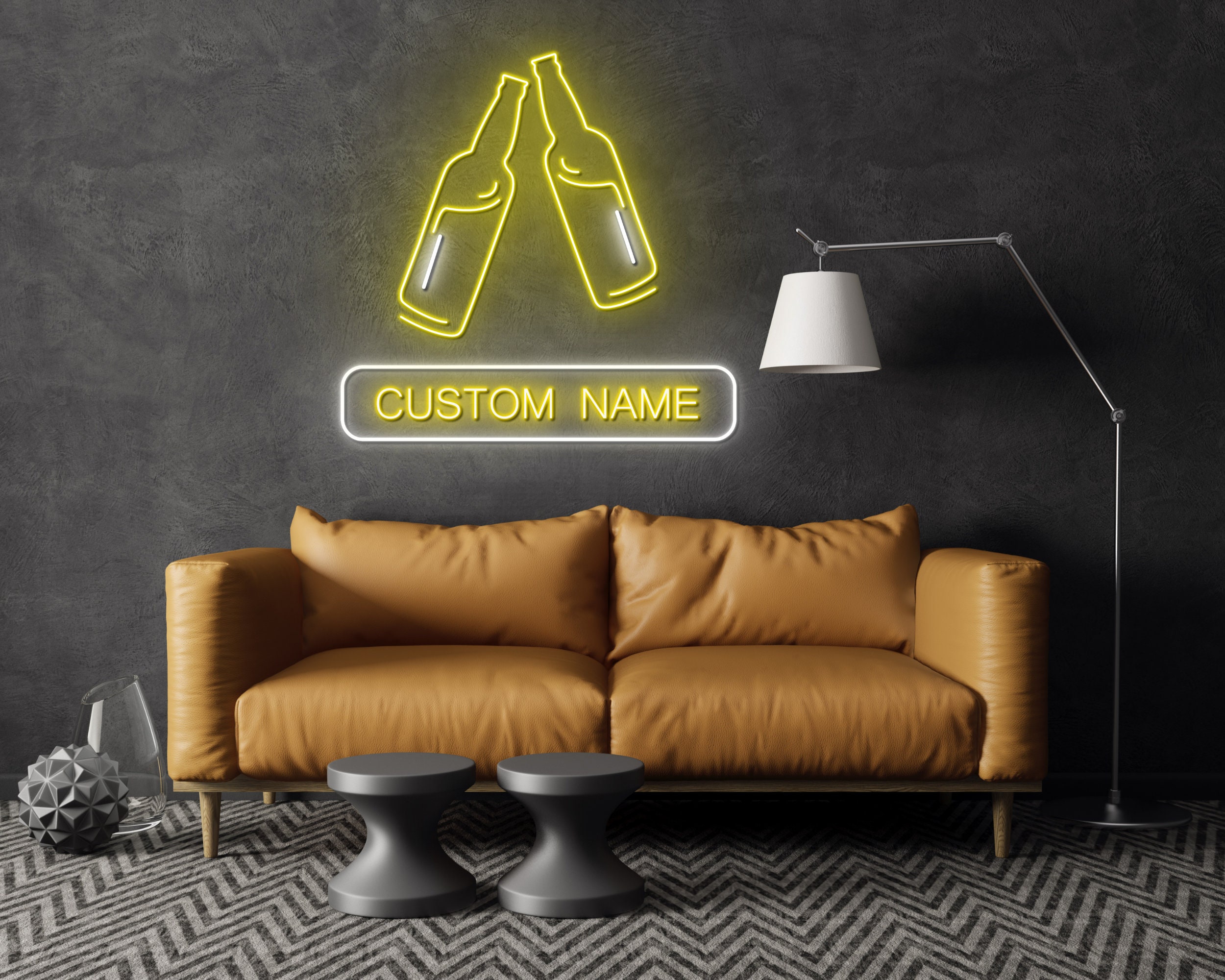 Custom Name Beer Bottle Neon Sign