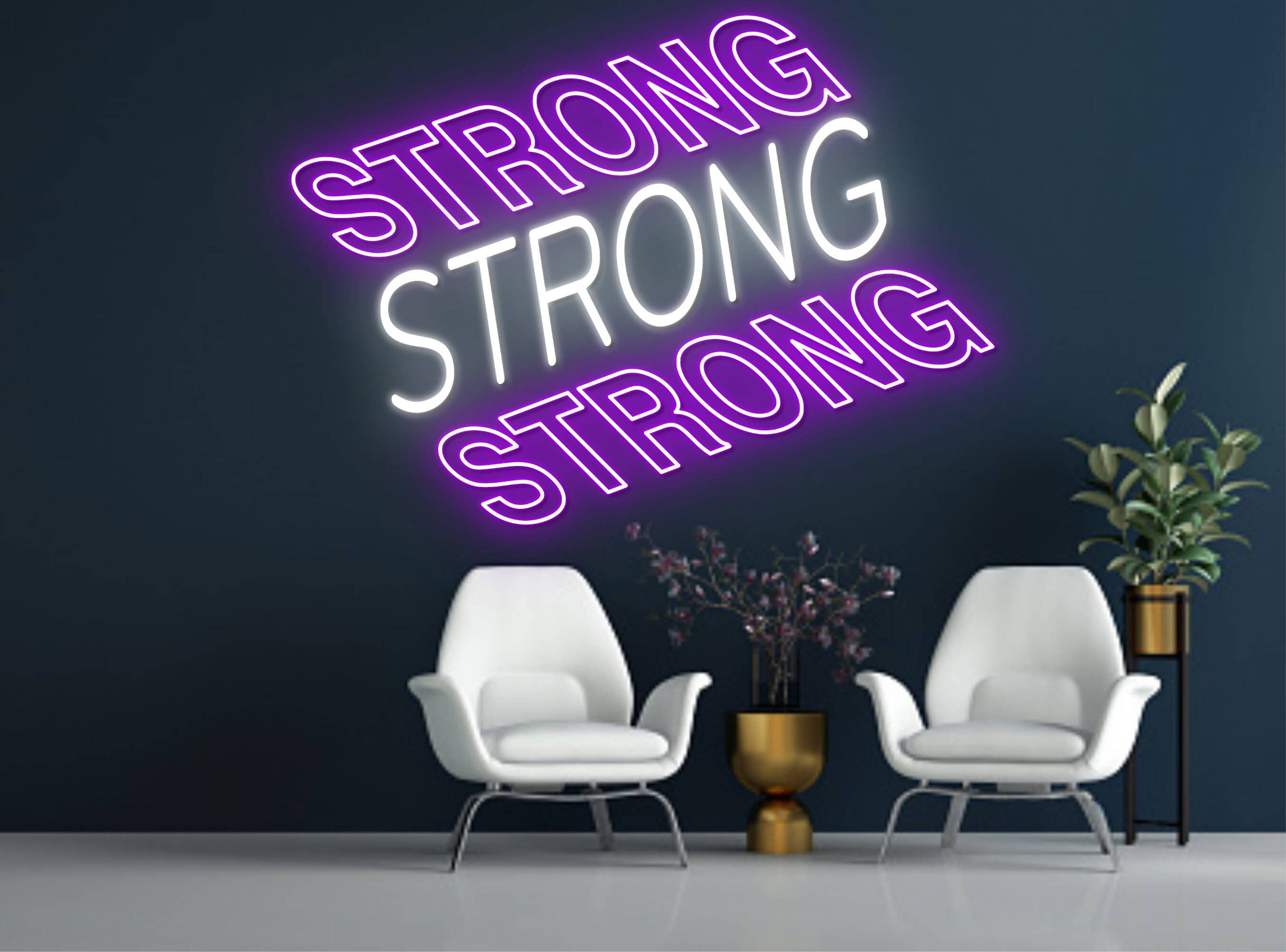 Motivational Quote Neon Sign Office Interior Design