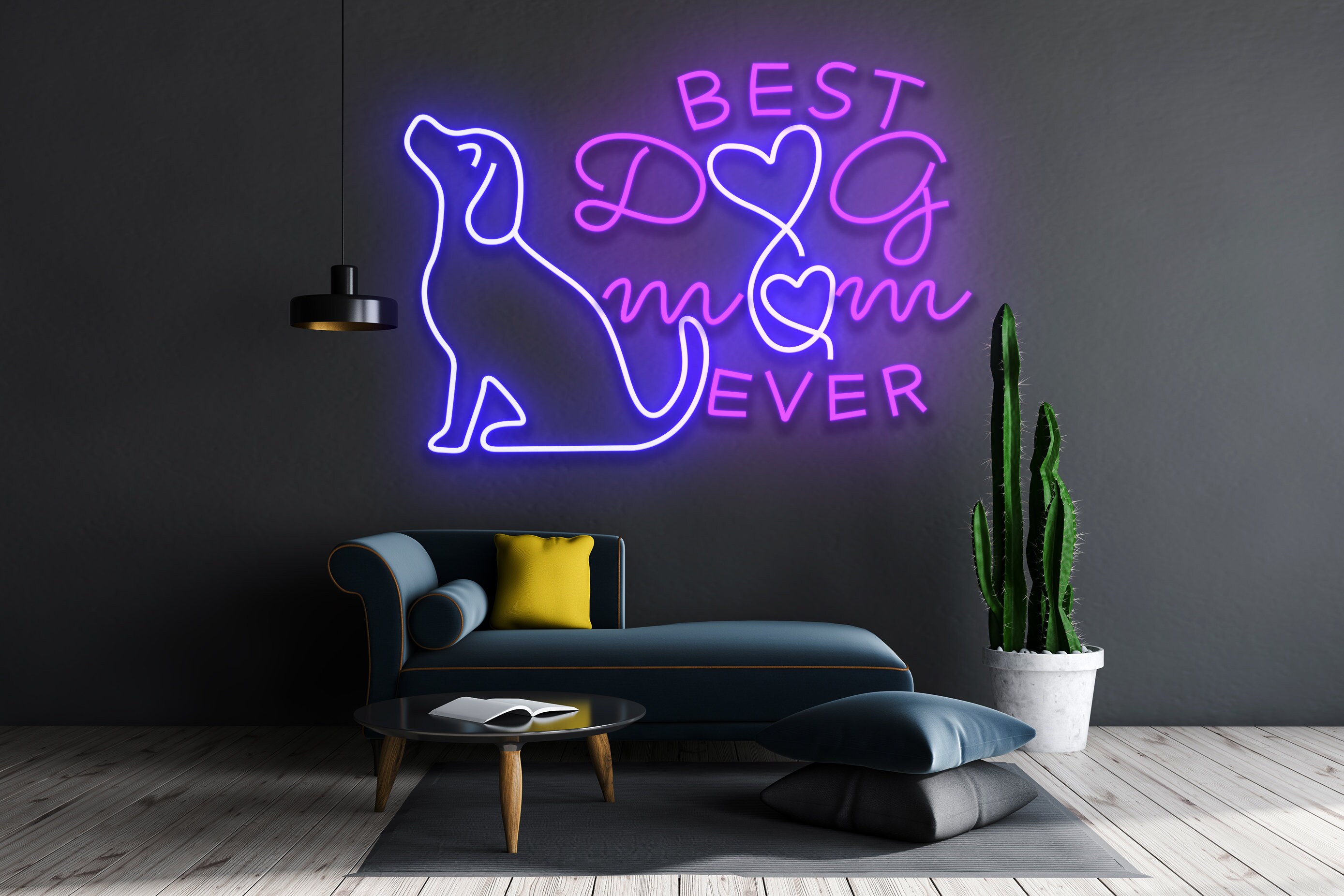 Best Dog Mom Ever Neon Sign
