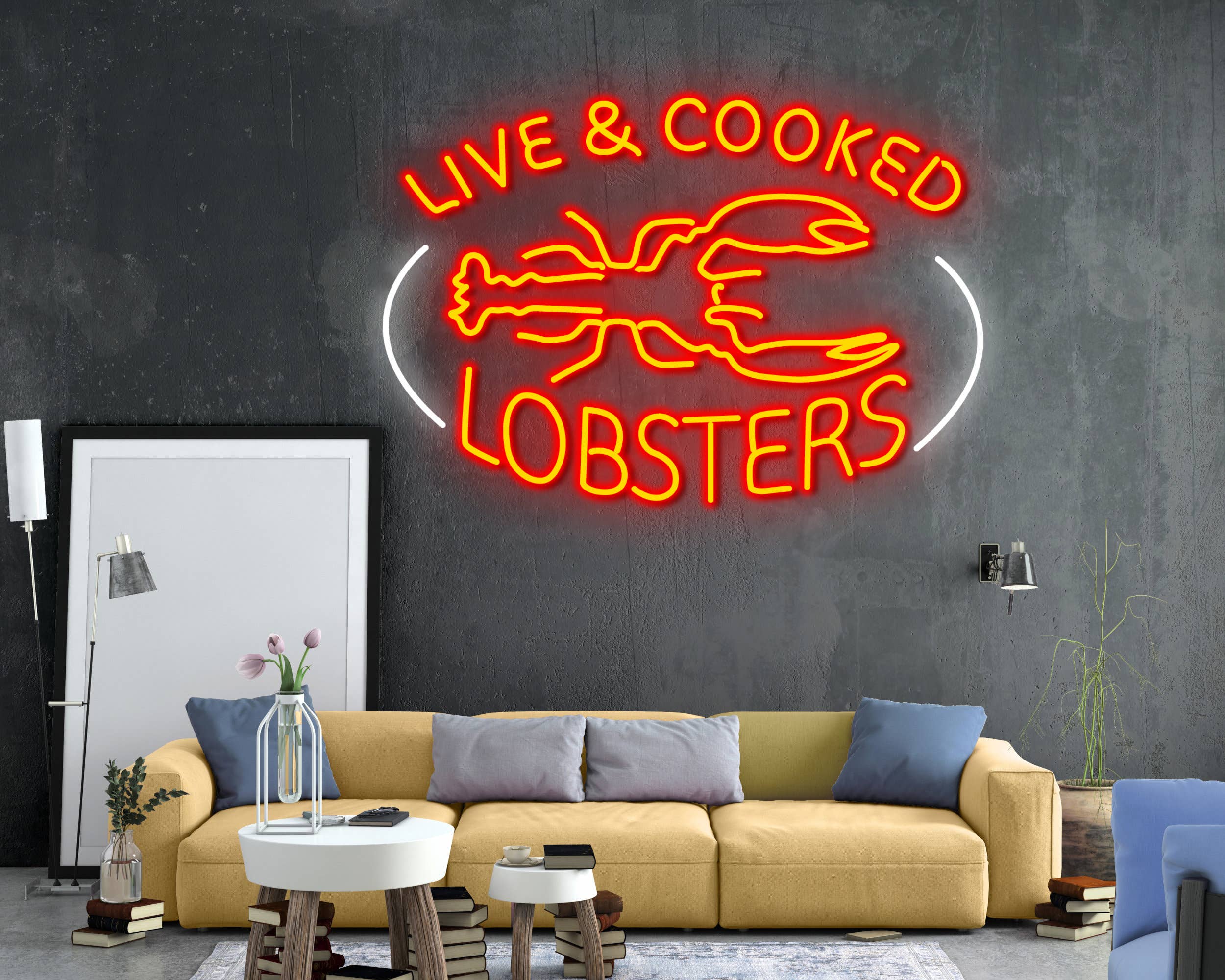 Seafood Restaurant Neon Sign Restaurant Wall Decor