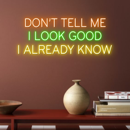 Don't Tell Me I look Good Neon Sign Long-lasting Light Decor