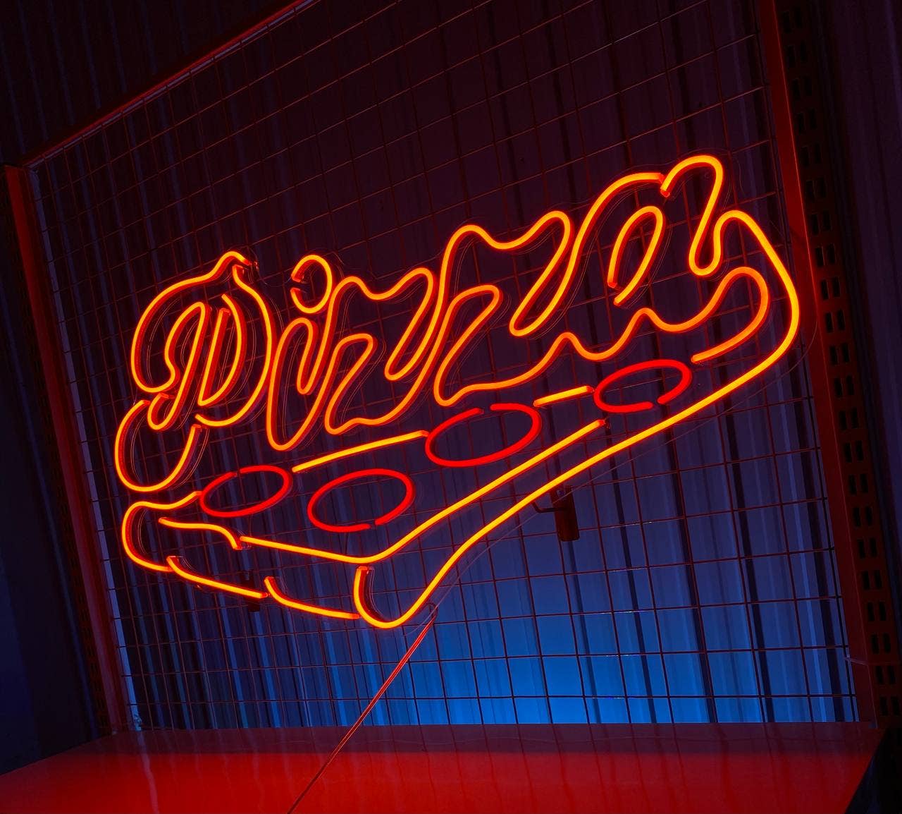Pizza Slide Neon Sign Restaurant Pizza Decor Led Light